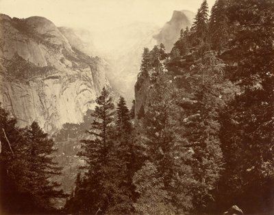 Tenaya Canyon da Union Point, Valle dello Yosemite da Eadweard Muybridge
