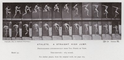 Figura umana in movimento: Atleta, salto in alto da Eadweard Muybridge