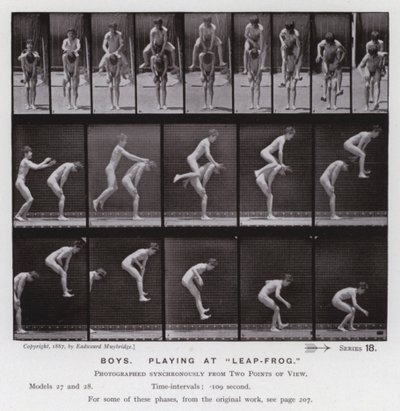 La figura umana in movimento: Ragazzi, giocando a "Salta-Rana" da Eadweard Muybridge