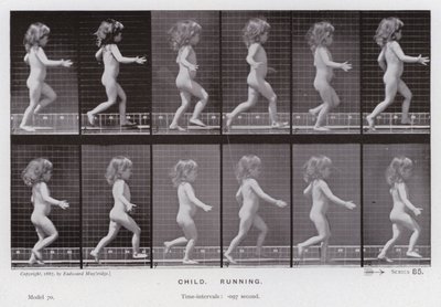 La figura umana in movimento: Bambino, correndo da Eadweard Muybridge