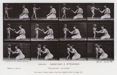 La figura umana in movimento: Bambino, salutando uno sconosciuto da Eadweard Muybridge