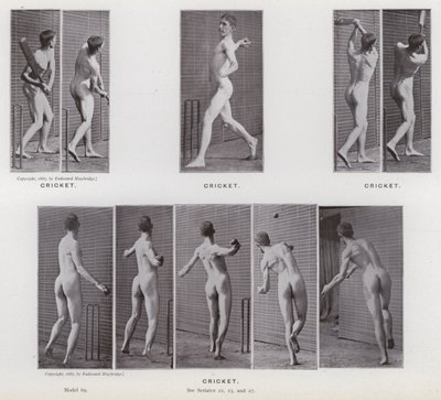 La figura umana in movimento: Cricket da Eadweard Muybridge