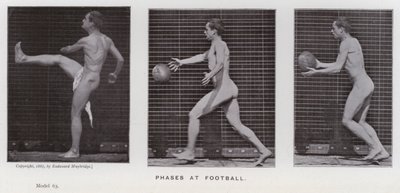 Figura umana in movimento: Fasi nel calcio da Eadweard Muybridge