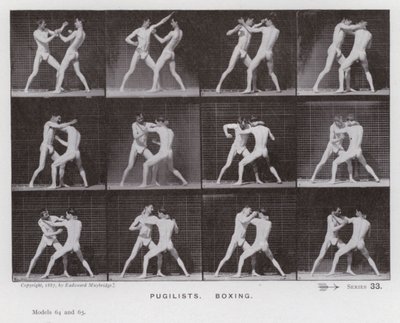 La figura umana in movimento: Pugili, Boxe da Eadweard Muybridge