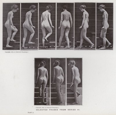 Figura umana in movimento: Fasi selezionate dalla serie 41 da Eadweard Muybridge