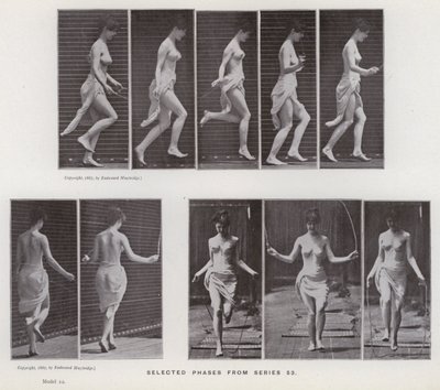 La figura umana in movimento: Fasi selezionate dalla serie 53 da Eadweard Muybridge
