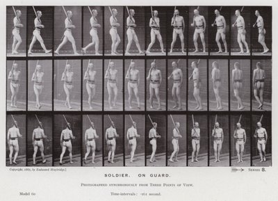 Figura umana in movimento: Soldato di guardia da Eadweard Muybridge