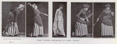La figura umana in movimento: Alcune fasi nel tennis su prato da Eadweard Muybridge