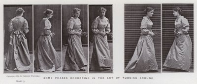 La figura umana in movimento: Alcune fasi nel girarsi da Eadweard Muybridge