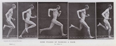 Figura umana in movimento: Alcune fasi di corsa per una gara da Eadweard Muybridge