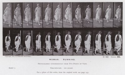 Figura umana in movimento: Donna che corre da Eadweard Muybridge