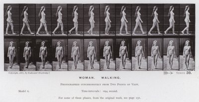 La figura umana in movimento: Donna, Camminando da Eadweard Muybridge