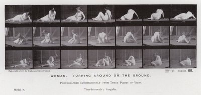 La figura umana in movimento: Donna, girando a terra da Eadweard Muybridge