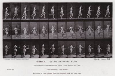 La figura umana in movimento: Donna, usando la corda per saltare da Eadweard Muybridge