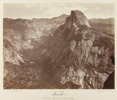 Tissack, South Dome da Glacier Point, Yosemite Valley #73, c.1872 da Eadweard Muybridge