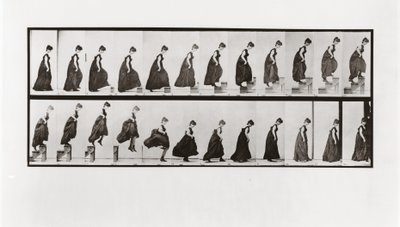 Donna che sale le scale e salta giù, Tavola 173 da Animal Locomotion da Eadweard Muybridge
