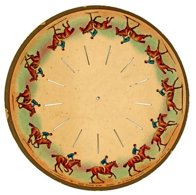 Disco zoopraxiscopio che mostra un cavallo al galoppo, 1893 da Eadweard Muybridge