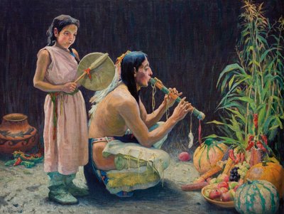 La canzone del raccolto, c.1920 da Eanger Irving Couse
