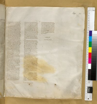 Atti 24 dal Codex Sinaiticus Add MS 43725, f.317r, c.325-375 da Eastern Mediterranean School