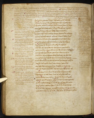 Burney 86, c.86v dal Townley Homer da Eastern Mediterranean School