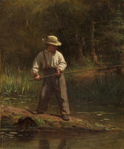 Ragazzo che pesca, 1860s da Eastman Johnson