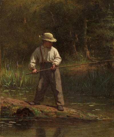 Ragazzo che Pesca, c.1860 da Eastman Johnson