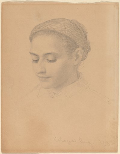 Testa di una giovane donna da Eastman Johnson