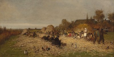 Festa della Sgranatura, Isola di Nantucket, 1876 da Eastman Johnson