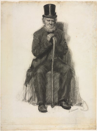 Studio di un vecchio uomo, possibilmente uno studio per il ritratto di Peter Folger, c. 1886 da Eastman Johnson