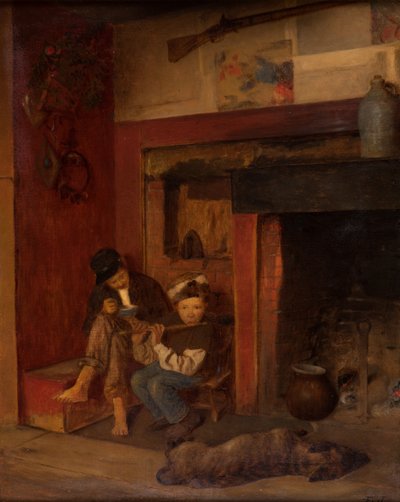 Il pifferaio e il suo amico, 1870-80 da Eastman Johnson