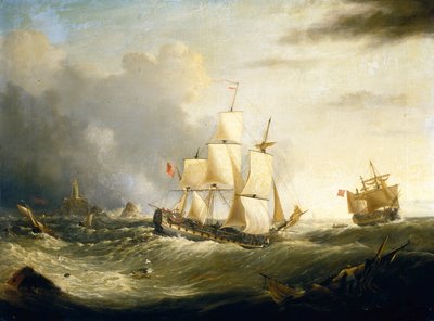 Due ponti al largo del faro di Longships, Lands End da Ebenezer Colls