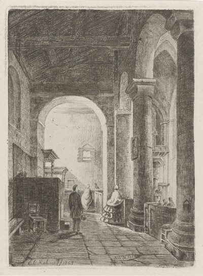 Interno di una chiesa da Eberhard Cornelis Rahms