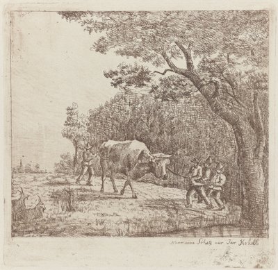 Quattro uomini e un toro da Eberhard Cornelis Rahms