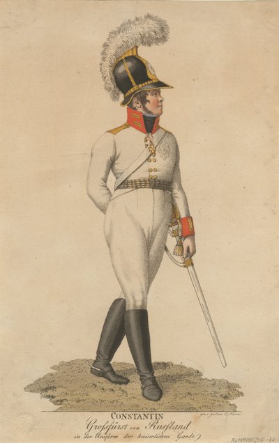 Ritratto del Granduca Costantino Pavlovich di Russia, 1807 da Eberhard Siegfried Henne