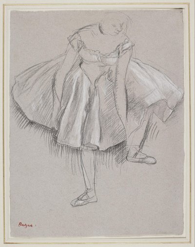 Ballerina che Aggiusta la Scarpetta da Edgar Degas