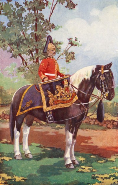 Cavallo tamburino delle 7th Dragoon Guards da Edgar Alfred Holloway