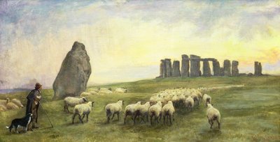 Ritorno a casa, Stonehenge, Wiltshire, 1891 da Edgar Barclay