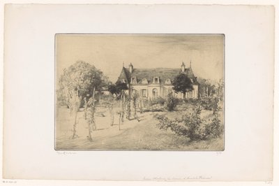 Vista di un giardino presso una casa, La maison d