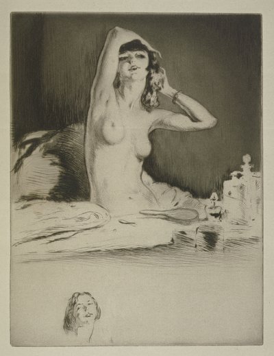 Una donna alla sua toilette, illustrazione per 