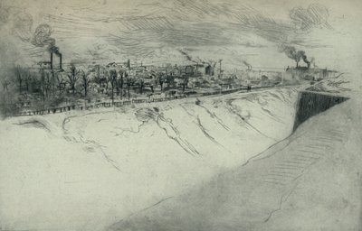 Saint Ouen visto dalle fortificazioni di Parigi, 1915 da Edgar Chahine