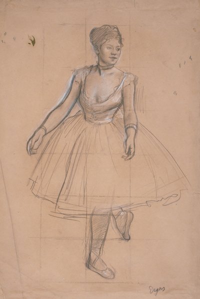 Una ballerina in posizione di fronte tre quarti, c.1872-73 da Edgar Degas