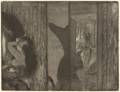 Attrici nei loro camerini da Edgar Degas