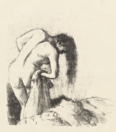 Dopo il bagno La sortie du bain Petite planche, c. 1891 da Edgar Degas