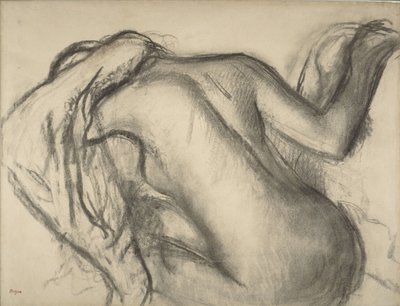 Dopo il bagno, donna che si asciuga i capelli da Edgar Degas