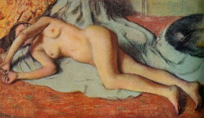 Bagnante distesa sul suolo, c1885 da Edgar Degas