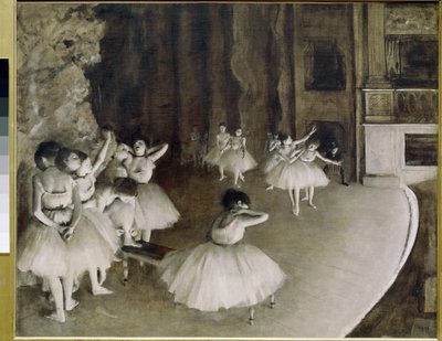 Prova di balletto sul palco da Edgar Degas