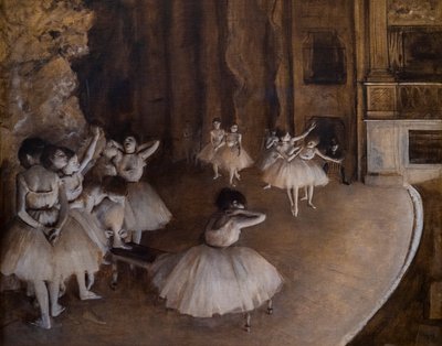 Prova di balletto sul palco da Edgar Degas