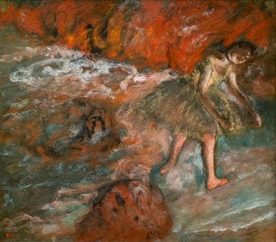 Scena di Balletto. Intorno al 1890. Olio su carta, laminato su pannello da Edgar Degas