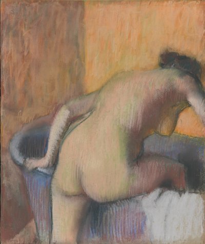 Bagnante che entra in una vasca da Edgar Degas