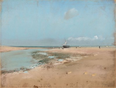 Spiaggia con bassa marea (foce del fiume) da Edgar Degas